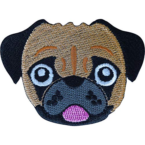 Boxer Bulldog Mops Patch Eisen annähen Kleidung Tasche Hund gestickte Abzeichen Applique von ELLU