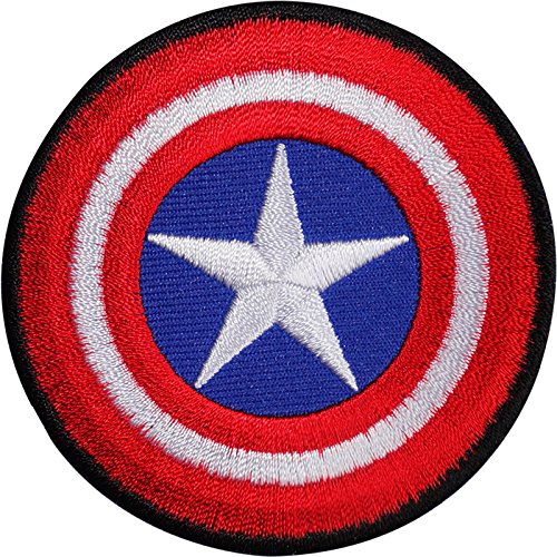 Captain America Shield bestickter Aufnäher zum Aufbügeln / Aufnähen auf T-Shirt, Tasche, Comic-Abzeichen von ELLU