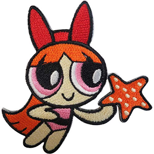 Die Powerpuff Girls Blossom Patch bestickte Abzeichen Eisen auf Nähen auf Kleidertasche von ELLU