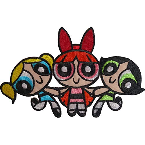 Die Powerpuff Girls Patch bestickte Abzeichen Eisen auf T-Shirt Kleid Jeans Tasche nähen von ELLU