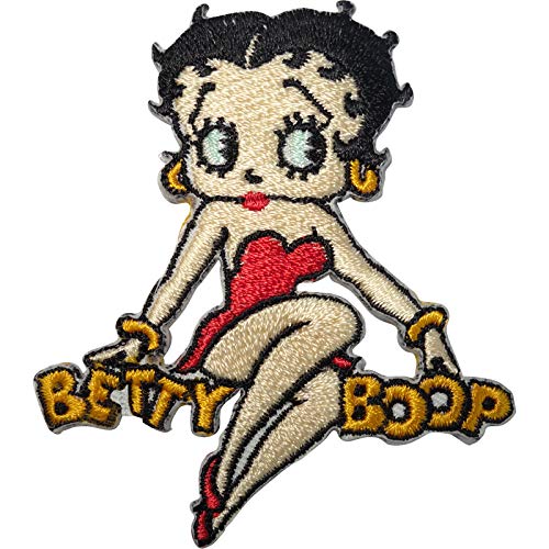 ELLU Betty Boop Bügeleisen auf Patch gesticktes Abzeichen Nähen auf Kleidung Tasche Hemd Hemd Jeansrock von ELLU