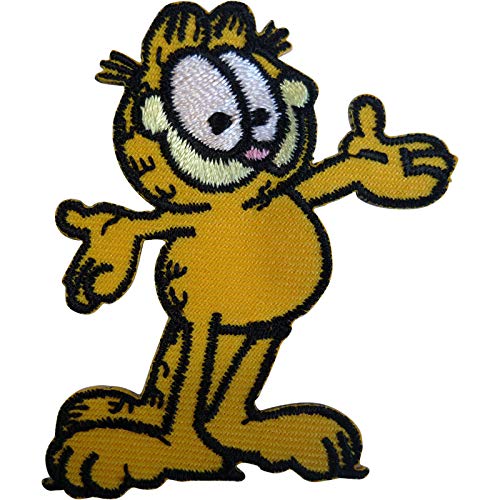 Garfield Patch Katze gestickt Abzeichen Eisen nähen auf T Shirt Jacke Kleid Jeans Tasche von ELLU