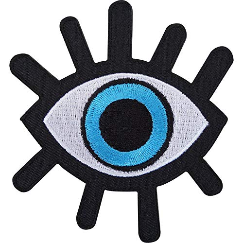 Big Evil Eye gesticktes Eisen nähen auf Kleidung Bag Jacke Shirt groß Patch Badge von ELLU