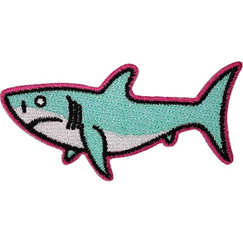 Haifisch-Flecken-Eisen nähen auf Kleidersack-Jeans-T-Shirt Kleiderfisch-gesticktem Abzeichen von ELLU