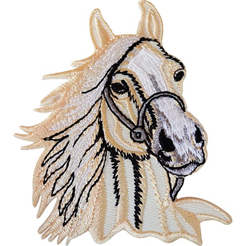 Hufeisenförmiger Aufnäher für Kleidung Jacken, T-Shirts, Taschen Pony-Reiten, bestickter Aufnäher von ELLU