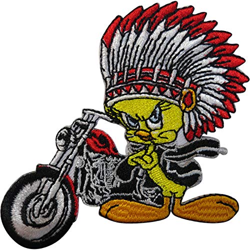 Indische Tweetie Pie Patch Eisen auf nähen auf Abzeichen Motorrad Chopper Motorrad Biker von ELLU