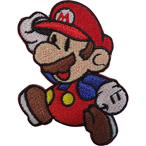 Mario Patch gestickt Abzeichen Super Mario Bros Spiel Eisen nähen auf T Shirt von ELLU