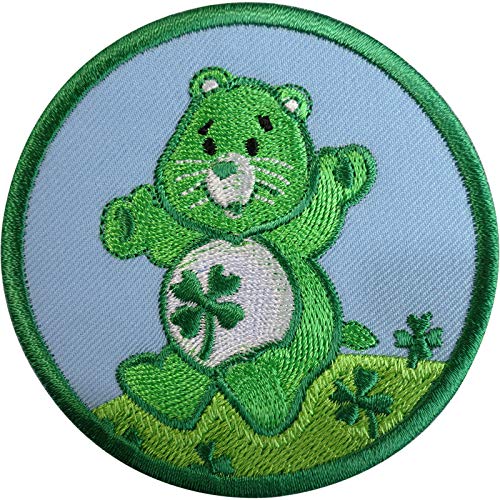 Pflege Bären grün vier Blatt Klee Glück Bär Patch Eisen auf gestickten Abzeichen von ELLU