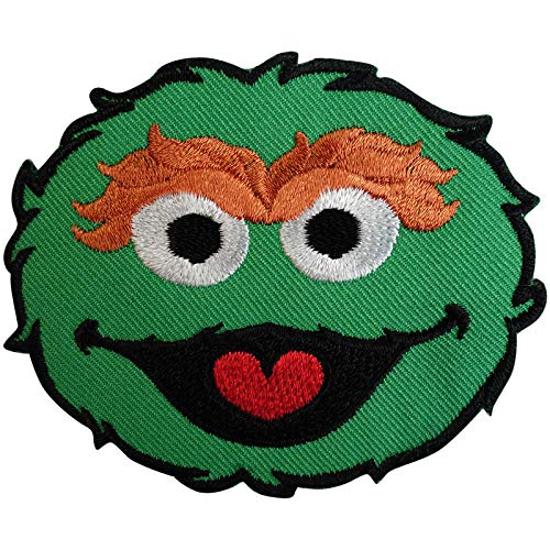 Sesamstraße Oscar The Grouch Patch Gesticktes Abzeichen Eisen Auf Kleidung nähen Jeans von ELLU