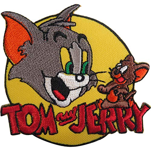 Tom und Jerry Patch Bestickt Abzeichen Eisen auf Kleidung Tasche T-Shirt Top Jeans nähen von ELLU