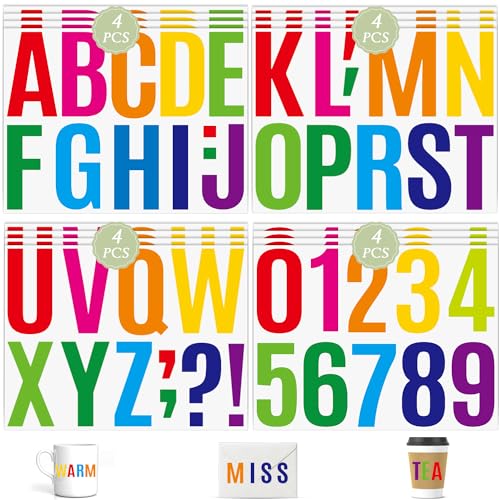 Buchstaben Aufkleber Klebebuchstaben Groß 4 Zoll Wetterfest Selbstklebend Letter stickers Selbstklebende Buchstabenaufkleber für Outdoor Schilder Briefkästen Autos DIY-Karten Adressenzahl Schild von ELNLE