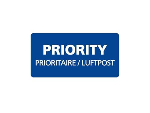 10-500 Stück PRIORITY- LUFTPOST Sticker, Aufkleber - PRIORITAIRE - Par AVION NEU elpohl® (100 Stück) von ELPOHL