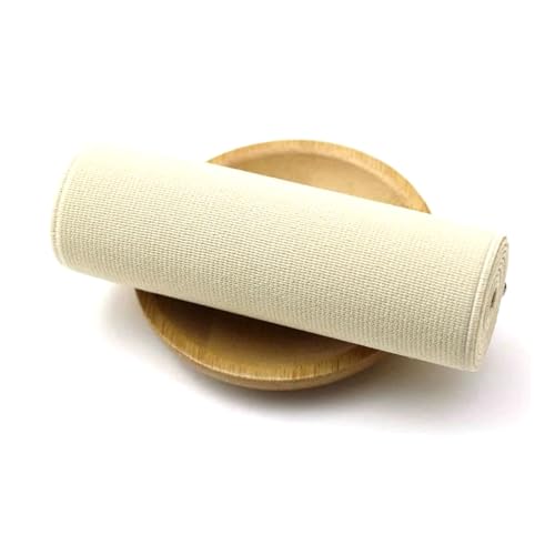 2 Meter 10cm Breite Farbiges Gummiband Unterwäsche Gummiband für Gürtel Diy Kleidung Nähzubehör, Beige, 10cm von ELSKBRUN