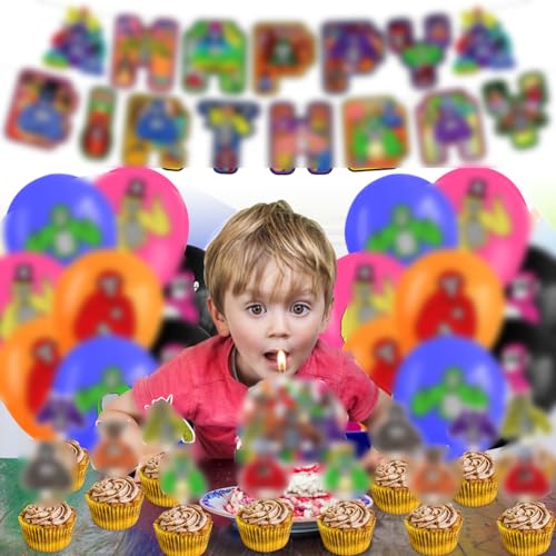 31 Stück Geburtstag Deko,Birthday Party Supplies, Geburtstag Tortendeko, Dekoration HAPPY BIRTHDAY Banner Cupcake-Topper Party Einladungskarte für Jungen und Mädchen von ELfcAt