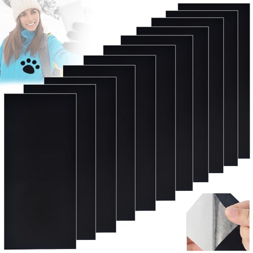 EMAGEREN 11 Stück Reparatur Patches Selbstklebende Nylon Reparatur Flicken Selbstklebender Patch Wasserdichte Nylon Patches Waschbare Reparaturflicken für Daunenjacken Flicken reparaturset (Schwarz) von EMAGEREN