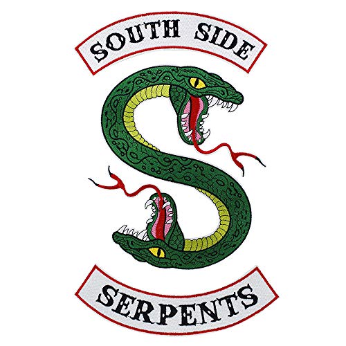 Aufnäher mit Aufschrift "Green Snake Southside Serpents", zum Aufbügeln auf T-Shirt, Tasche, Kleidung, Jacke, Stickerei, Applikation, Abzeichen, 1 Set von EMDOMO