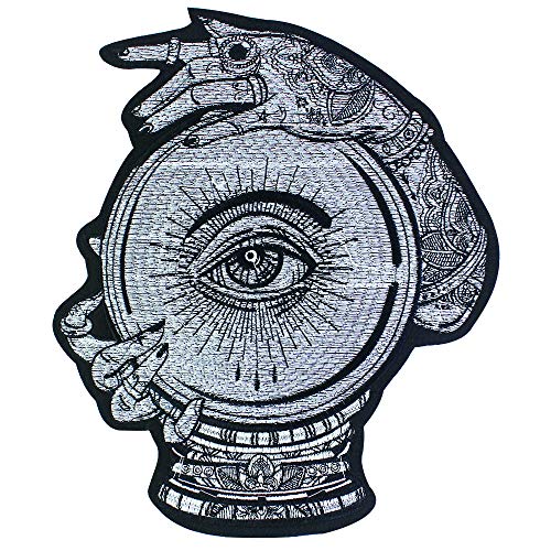 Stickerei Big Hand Eye Patches Applikation für Kleidung Jacke Aufbügeln Puck Abzeichen Tattoo Muster 1 Stück von EMDOMO