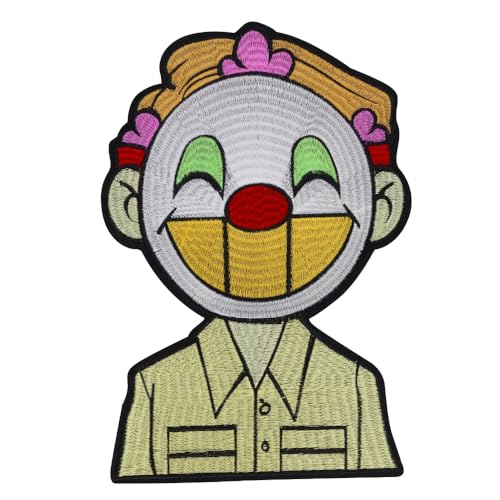 Roboter-Patch, Clown, bestickt, zum Aufbügeln, Schlange für T-Shirts, Jeans, Kleidung, Zubehör, Stickerei-Emblem (B) von EMDOMO