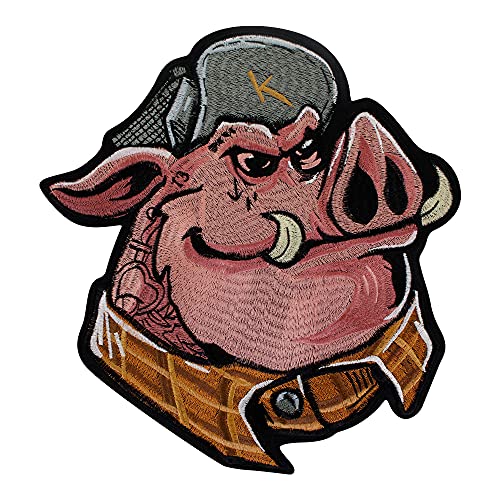 Wildschwein-Patches Schwein zum Aufbügeln für taktische Jacke Patches Männer Rucksäcke Bestickter Patch Motiv Applikation von EMDOMO