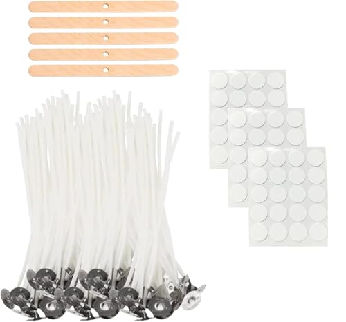 Kerzendochte für Kerzen, 100 Stück Kerzendocht Cotton Candle Rauchfrei Dochte Candle Wick für die Kerzendocht Set Candle DIY. Längen 10 cm von EMITUOFO