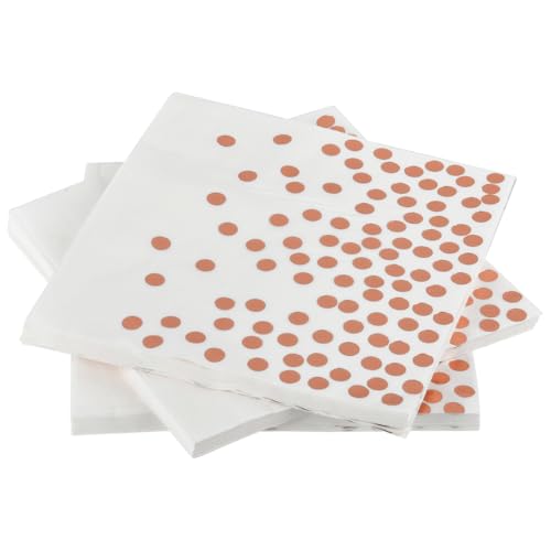 EMNIMQ 18. Geburtstag Servietten Rosegold,3-lagig Geburtstag Foiled Papierservietten Paper Party Servietten Gold Dots für Mädchen Geburtstag Feiern Party Jubiläum Weihnachten Silvester von EMNIMQ