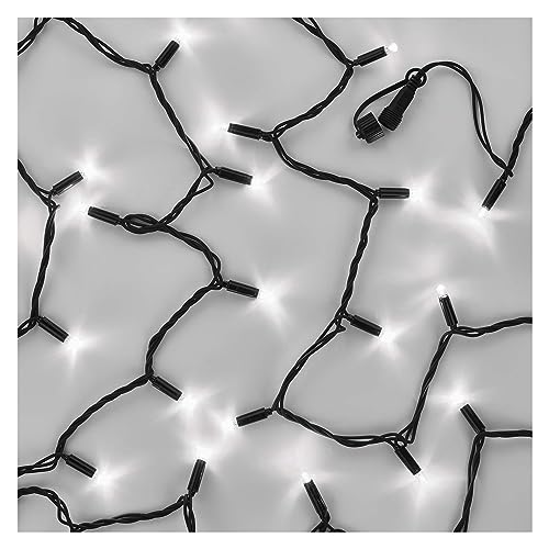 EMOS Connect System 10m Lichterkette Profi, robuste Weihnachtslichterkette 100 LEDs, Erweiterungsteil C (ohne Verbindungskabel und Adapter), IP44 für Innen und Außen, Kaltweiß, schwarz, Lichteffekte von EMOS