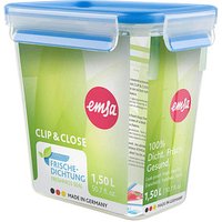 emsa Frischhaltedose CLIP & CLOSE 16,3 cm hoch transparent, blau 1,5 l, 1 St. von EMSA