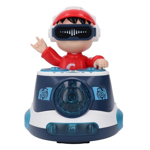 DJ Bounce Beat Rock Boy Tanzspielzeug mit Musik, Blinklicht, Universalrad, Automatische Bewegung, Roboterspielzeugauto für Kleinkinder (Blau) von EMUKOEP