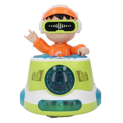 DJ Bounce Beat Rock Boy Tanzspielzeug mit Musik, Blinklicht, Universalrad, Automatische Bewegung, Roboterspielzeugauto für Kleinkinder (Grün) von EMUKOEP