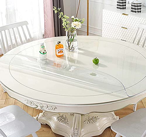 EN AyuL Transparente Tischunterlage Tischdecke Esstisch aus PVC, abwischbar, 100 cm / 140 cm, wasserdicht, 100 cm von EN AyuL