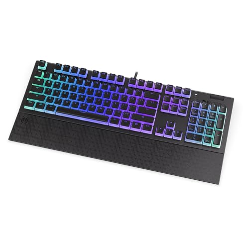 ENDORFY Omnis Pudding Blue, Mechanische Tastatur, Handballenauflage mit Magnetverschluss, Lautstärkerad aus Metall, mechanische Kailh Blue-Schalter, langlebige Pudding PBT-Tastenkappen, EY5A031 von ENDORFY