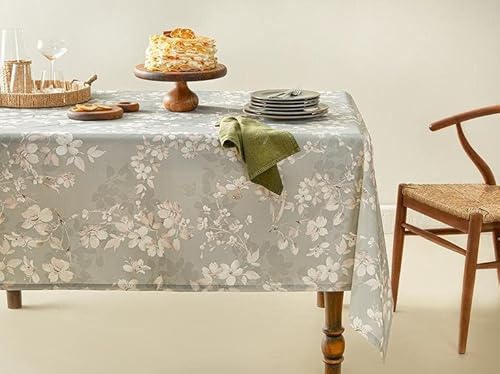 ENGLISH HOME Tischdecke Minze Rechteckig, Pflegeleicht Table Cloth, Abwaschbar Blumen Tischtuch für Küche, Esszimmer, Abendessen, Bloom, 150x200 cm von ENGLISH HOME