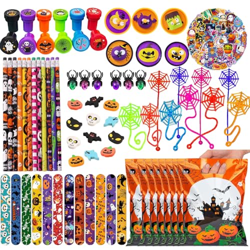 ENIKMOSD Halloween Party Mitgebsel für Kinder,134 Stück Halloween Partygeschenke Spielzeug Jungen Mädchen,Party Favors ,Mitbringsel,Pinata, Partytüten,Gastgeschenke von ENIKMOSD