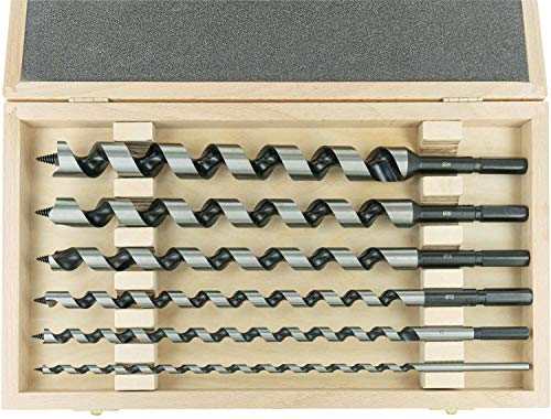 ENT 41202 Schlangenbohrer Set 6-teilig WS, Durchmesser (D) 6-10-12-16-20-24 mm, NL 250 mm, GL 320 mm von ENT European Norm Tools