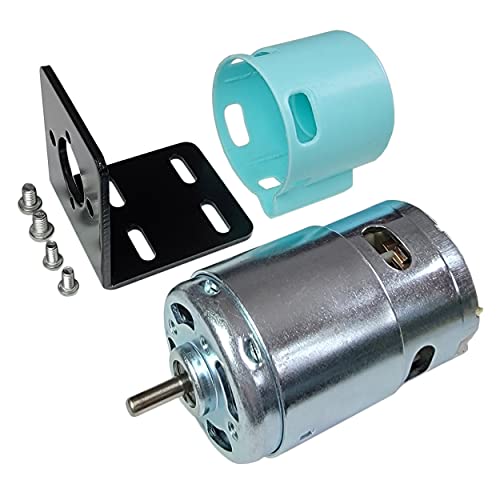 895 DC-Motor, 12 V 24 V 7500–15000 U/min, Kugellager, großes Drehmoment, Hochgeschwindigkeits-Doppelschaftmotor, leistungsstarker geräuscharmer Motor für Kreissäge, DIY-Bohrmaschine von ENUK