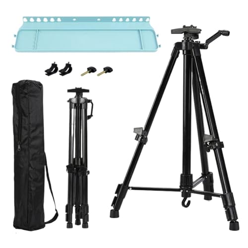 Kunst Staffeleiständer Tragbare, verstellbare Metall-Skizzenstaffelei, Ständer, faltbare Reise-Staffelei, Metall-Staffelei, Skizze, Zeichnung, for Künstler, Kunstbedarf, 50–150 cm Für Malerei(A With B Kunst Staffeleiständer Tragbare, verstellbare Metall-Skizzenstaffelei, Ständer, faltbare Reise-Staffelei, Metall-Staffelei, Skizze, Zeichnung, for Künstler, Kunstbedarf, 50–150 cm Für Malerei(A With B von ENWWCH
