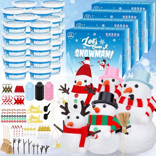 Schneemann-Set, Weihnachtsbasteln, Schneemann, DIY-Spielzeug-Set, Bauen Sie einen Schneemann Basteln, Winterdekorationen im Innenbereich, kreative lufttrocknende Modelliermasse, Weihnachtsaktivitäten, von EOBOH