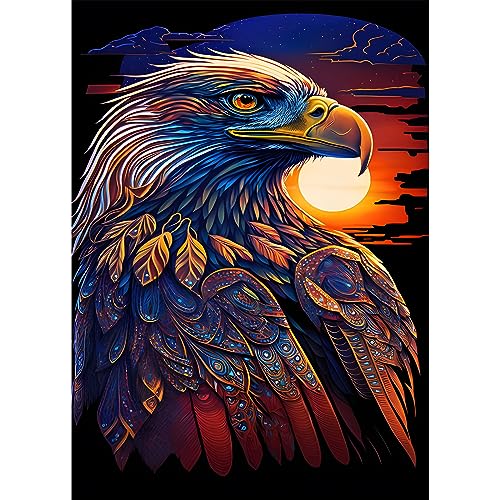 EOBROMD Diamond Painting Adler, 5D Diamant Painting Bilder für Erwachsene Tiere, DIY Diamant Malerei Set für Wanddekoration 30x40 cm von EOBROMD