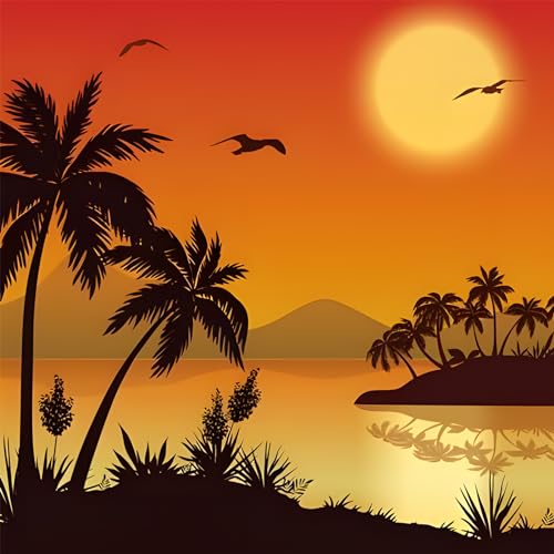 EOBROMD Diamond Painting Erwachsene Landschaft, 5D Diamant Painting Bilder Erwachsene Sonnenuntergang, DIY Diamond Painting Bilder Diamant Malerei Set für Wanddekoration 30x30cm von EOBROMD