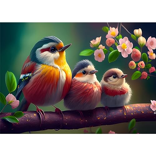 EOBROMD Tiere Diamond Painting, 5D Diamant Painting Bilder Erwachsene Blumen, DIY Vogel Diamond Painting Set Diamond Painting Kinder für Wanddekoration 30x40cm von EOBROMD