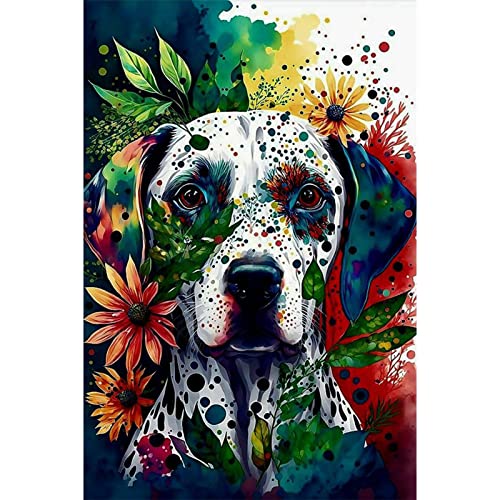 EOBROMD Diamond Painting Hund, 5D Diamant Painting Bilder Erwachsene Kinder, DIY Arts Craft Diamant Painting Kits Diamond Painting Tiere Set Diamant Painting Tiere als Home Wand Dekor 30x40cm von EOBROMD