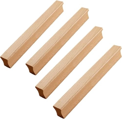 EOMO Schrankknöpfe, Schubladengriffe, Holzschrankgriff, Schubladengriff, Türgriff, bogenförmiger Griff, Holzgriff, natürlicher Holzgriff, Schrankgriff.(Natural,192mm) von EOMO