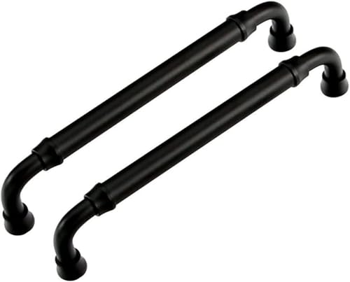 EOMO Schrankknöpfe, Schubladengriffe, Möbelschubladengriffe, Schrankgriffe, Möbelgriffe aus massivem Messing, Küchengriffe, T-Bar, Küchenschrank.(Black,224mm) von EOMO