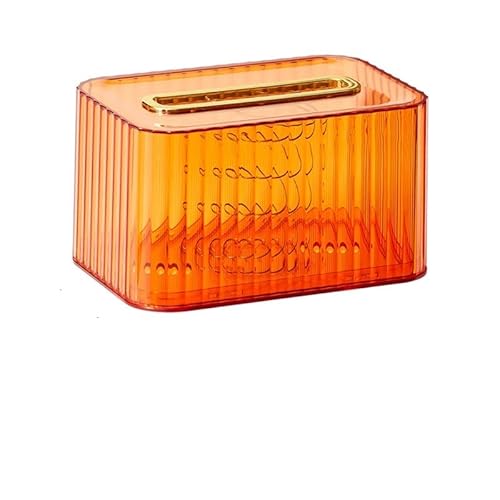 EOMO Taschentuchbox, Taschentuchhalter, Serviettenspender, Taschentuchhülle, Wohnzimmer-Couchtisch, kreative Papierbox, Moderne Acryl-Rollenpapier-Taschentuch-Aufbewahrung(Orange) von EOMO