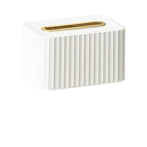 EOMO Taschentuchbox, Taschentuchhalter, Serviettenspender, Taschentuchhülle, Wohnzimmer-Couchtisch, kreative Papierbox, Moderne Acryl-Rollenpapier-Taschentuch-Aufbewahrung(White) von EOMO