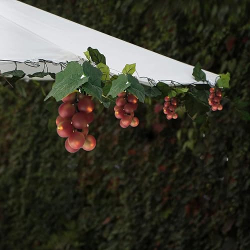 EONANT Solar Trauben String Licht im Freien wasserdichte 80LED Weinrebe hängende Beleuchtung Simulation Obst Dekoration kleine Tavernen Garten Sonnenschirm Schirm Hochzeit Party Licht (Lila) von EONANT