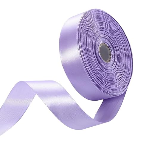 Marineblaues Band, 2,5 cm, 250 Yards, einfarbige Stoffbandrollen mit hoher Dichte, ideal zum Verpacken von Geschenken, Nähen, DIY-Schleifen, Weihnachten, Hochzeit (Violett) von EOOXEKFX