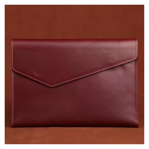 Leder-Umschlag-Geldbörse, Leder-Dokumentenhalter, Aktenordner, Leder-Umschlagetui, A4-Leder-Aktentasche, einfache Clutch-Tasche, Aktentasche for Dokumente (Farbe 4)(Colour 3) von EPASHA