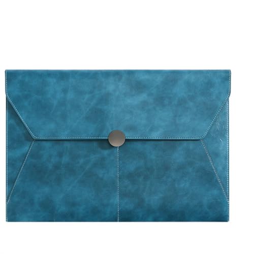 Leder-Umschlag-Geldbörse, Leder-Dokumentenhalter, Aktenordner, Leder-Umschlagetui, Business-Leder, A4-Akten-Organizer, Taschen, Ordner, Aktentaschen for Dokumente (blau)(Blue) von EPASHA