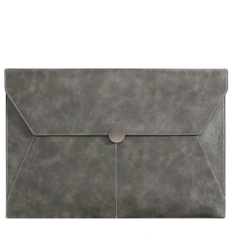 Leder-Umschlag-Geldbörse, Leder-Dokumentenhalter, Aktenordner, Leder-Umschlagetui, Business-Leder, A4-Akten-Organizer, Taschen, Ordner, Aktentaschen for Dokumente (blau)(Gray) von EPASHA